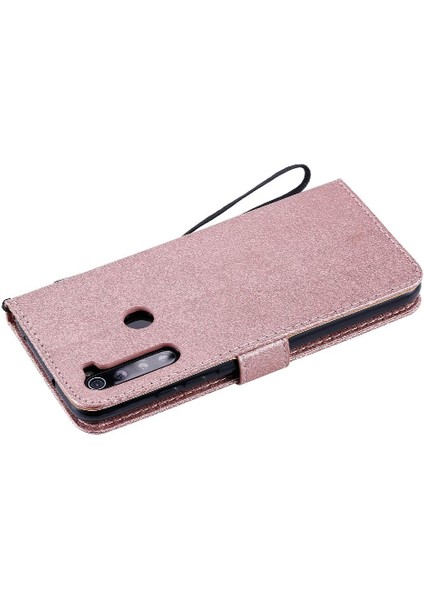 Kart Yuvası ile Xiaomi Redmi Not 8 Için Flip Case Klasik Düz Renk Yüksek (Yurt Dışından)