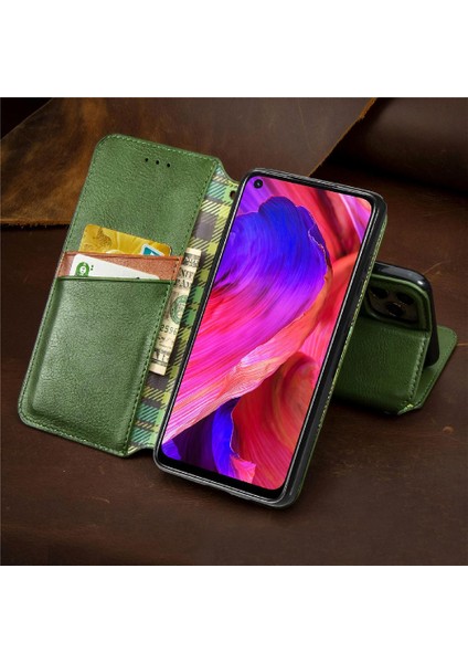 Oppo A54 5g Flip Kapak Için Kılıf Moda Tasarım Deri Kılıf Cüzdan (Yurt Dışından)