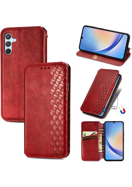 Samsung Galaxy A34 5g Için Kılıf Kapak Çevirin Cüzdan Fonksiyonu Zarif Kılıf (Yurt Dışından)