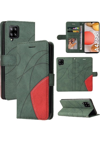 Kart Yuvası Standı ile Samsung Galaxy Case 5g Için Kılıf Pu Deri Flip Folio (Yurt Dışından)