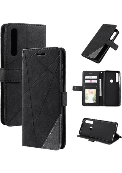 Motorola Moto G Güç Cüzdan Flip Case Için Folio Pu Deri Kart Tutucu (Yurt Dışından)