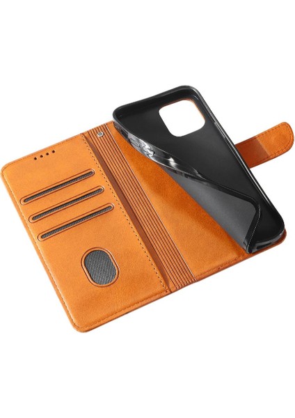 Kart Tutucu Kickstand Deri Folio Flip Case ile Oneplus 12R Için Kılıf (Yurt Dışından)