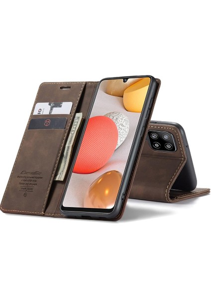 Samsung Galaxy Flip 5g Için Flip Case Vintage Pu Deri Cüzdan Kılıf Kartı (Yurt Dışından)