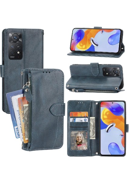 Mays Home1 Xiaomi Redmi Not 11 Için Flip Case Pro Artı 5g Kickstand Kayış Kart Pu (Yurt Dışından)