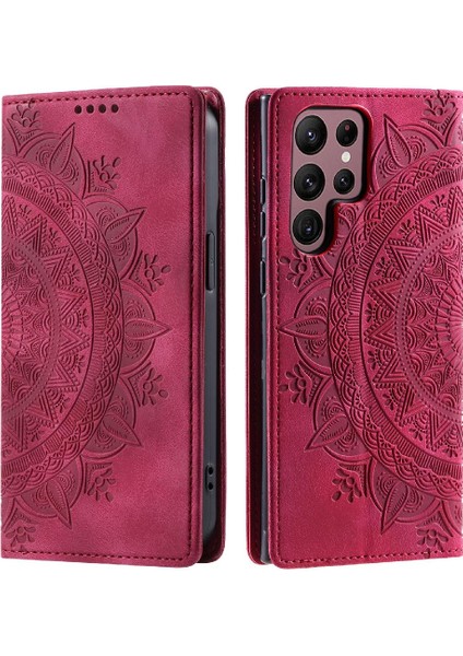 Samsung Galaxy S24 Ultra Pu Deri Kart Ekleme Yan Toka (Yurt Dışından)