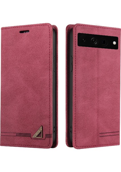 Google Pixel 7 Pro Kickstand Premium Deri Iki Kart Yuvası Için Kılıf (Yurt Dışından)