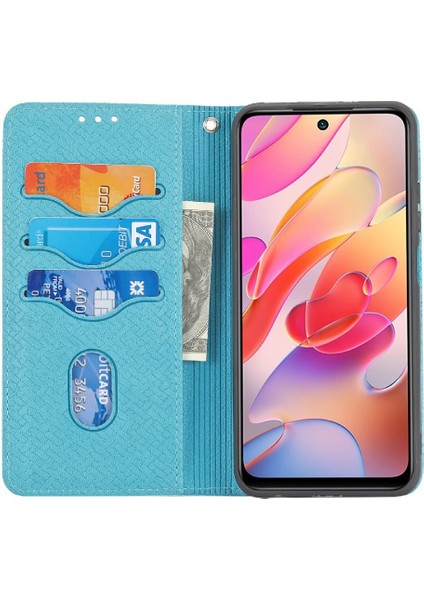 Xiaomi Redmi Not 10 Için Kılıf 5g Pu Deri Kapak El Cüzdan Flip Folio (Yurt Dışından)