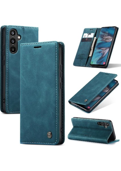 Samsung Galaxy A34 5g Için Flip Case Vintage Pu Deri Cüzdan Kılıf Kartı (Yurt Dışından)