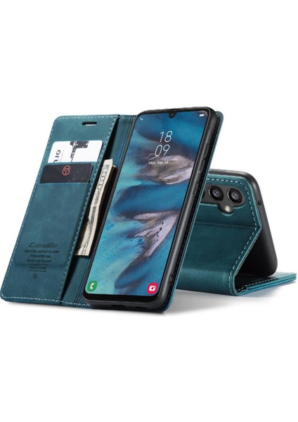 Samsung Galaxy A34 5g Için Flip Case Vintage Pu Deri Cüzdan Kılıf Kartı (Yurt Dışından)