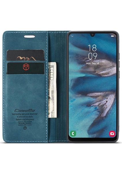 Samsung Galaxy A34 5g Için Flip Case Vintage Pu Deri Cüzdan Kılıf Kartı (Yurt Dışından)