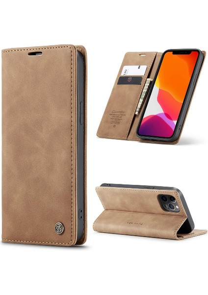 Iphone 12 Için Flip Case Pro Max Manyetik Kapatma Darbeye Vaka Kart Yuvası (Yurt Dışından)