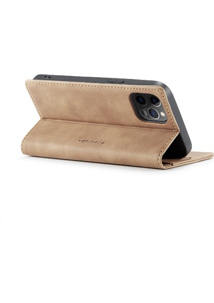 Iphone 12 Için Flip Case Pro Max Manyetik Kapatma Darbeye Vaka Kart Yuvası (Yurt Dışından)