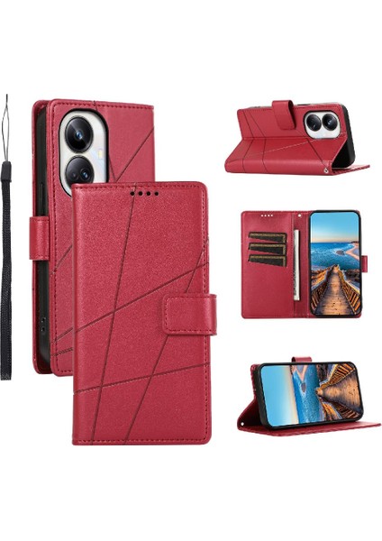 Realme 10 Pro Artı Şok Emici Darbeye Kickstand Için Flip Case (Yurt Dışından)