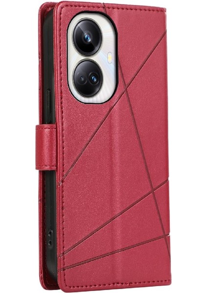 Realme 10 Pro Artı Şok Emici Darbeye Kickstand Için Flip Case (Yurt Dışından)