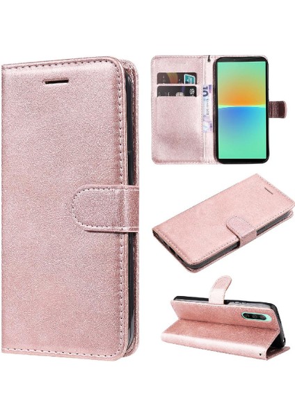 Mays Home1 Kart Yuvası ile Sony Xperia 10 Iv Için Flip Case Iş Cüzdan Telefon Kılıfı (Yurt Dışından)