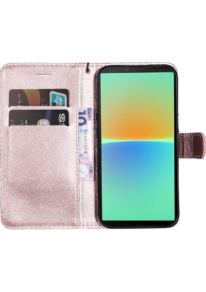 Mays Home1 Kart Yuvası ile Sony Xperia 10 Iv Için Flip Case Iş Cüzdan Telefon Kılıfı (Yurt Dışından)