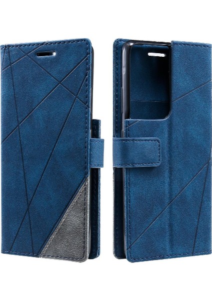 Samsung Galaxy S21 Ultra Darbeye Pu Deri Manyetik Kart Flip Case (Yurt Dışından) fırsatları