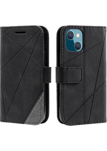 IPhone 14 Için Kılıf Artı Manyetik Darbeye Pu Deri Kart Tutucu Cüzdan (Yurt Dışından)