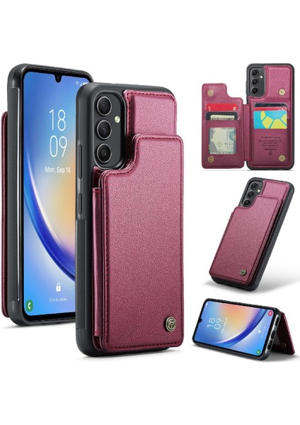 Samsung Galaxy A54 5g Rfıd Engelleme Kart Tutucu Pu Için Caseme Cüzdan Kılıf (Yurt Dışından)