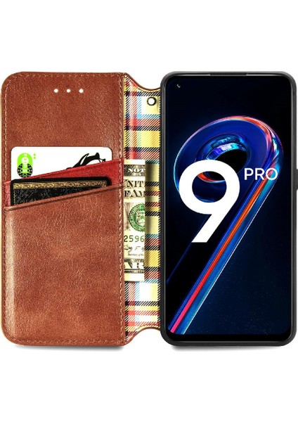 Oppo Realme 9 Pro Cüzdan Fonksiyonu Için Kılıf Deri Kılıf Moda Tasarımı (Yurt Dışından) indirimleri