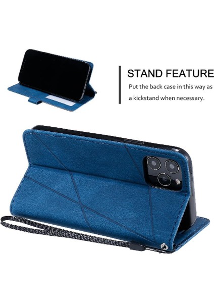 IPhone 12 Için Kılıf Pro Max Kart Tutucu Kickstand Cüzdan Flip Folio Pu (Yurt Dışından)