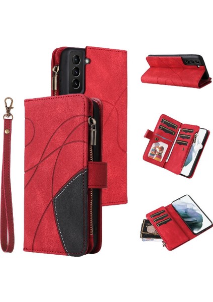 Samsung Galaxy S21 Artı Kickstand Koruyucu Iki Renkli Dikiş Için Kılıf (Yurt Dışından)