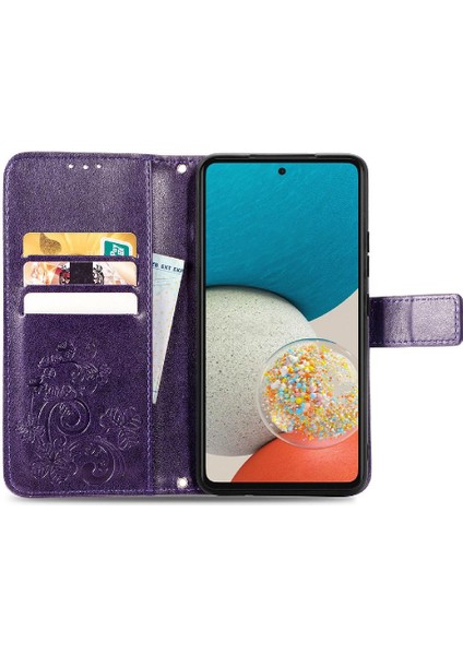 Samsung Galaxy A53 5g Kısa Kayış Zarif Iş Deri Kılıf (Yurt Dışından)