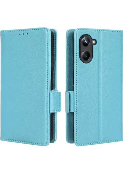 Realme 10 Pro 5g Için Kılıf Manyetik Pu Deri Cüzdan Yan Toka Kartı (Yurt Dışından)
