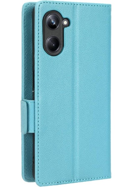 Realme 10 Pro 5g Için Kılıf Manyetik Pu Deri Cüzdan Yan Toka Kartı (Yurt Dışından)
