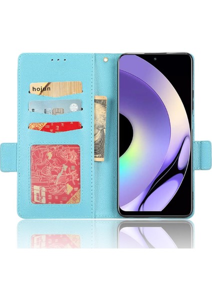 Realme 10 Pro 5g Için Kılıf Manyetik Pu Deri Cüzdan Yan Toka Kartı (Yurt Dışından)