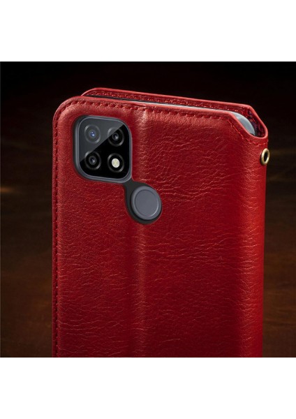 Oppo Realme C21Y Cüzdan Fonksiyonu Için Kılıf Deri Kılıf Kapak Kapak Moda (Yurt Dışından) indirimleri