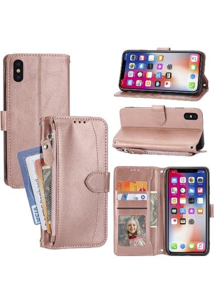 Iphone Xs Max Anti Scratch Kickstand Manyetik Kapatma Kartı Için Flip Case (Yurt Dışından)