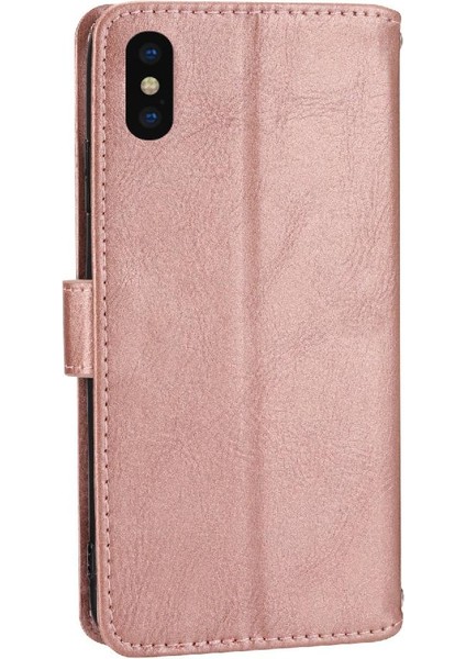 Iphone Xs Max Anti Scratch Kickstand Manyetik Kapatma Kartı Için Flip Case (Yurt Dışından)