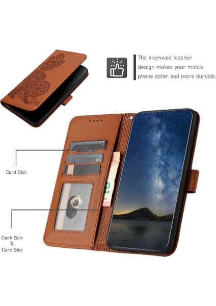 Xiaomi Redmi Için Not 13 Pro 4g Kickstand Koruyucu Pu Deri Flip Case (Yurt Dışından)