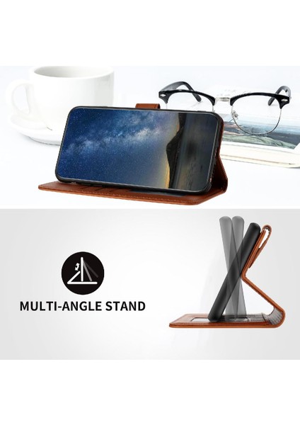 Xiaomi Redmi Için Not 13 Pro 4g Kickstand Koruyucu Pu Deri Flip Case (Yurt Dışından)
