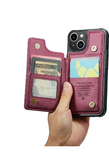 IPhone 14 Için Caseme Cüzdan Durumda Pu Deri Kickstand Ince Darbeye (Yurt Dışından)