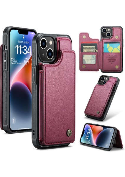 IPhone 14 Için Caseme Cüzdan Durumda Pu Deri Kickstand Ince Darbeye (Yurt Dışından)