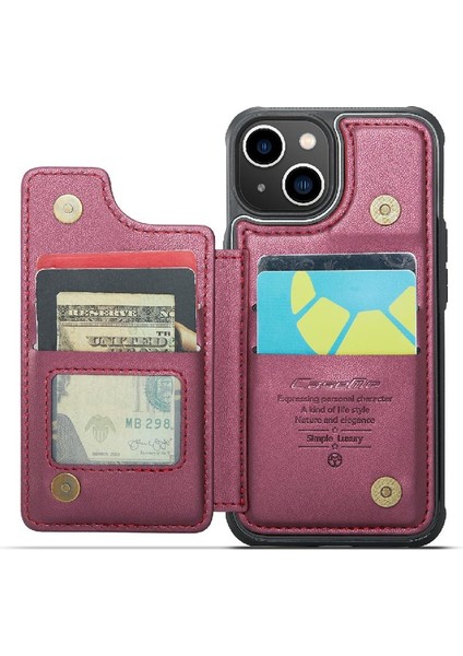 IPhone 14 Için Caseme Cüzdan Durumda Pu Deri Kickstand Ince Darbeye (Yurt Dışından)