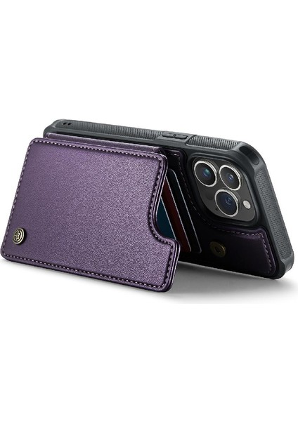 IPhone 14 Pro Max Kart Tutucu Pu Deri Kickstand Için Caseme Cüzdan Kılıf (Yurt Dışından)