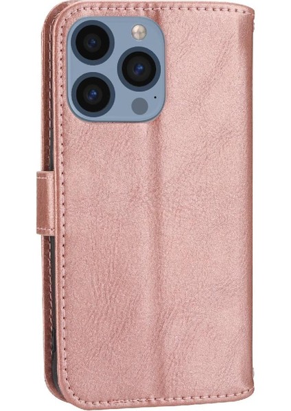Iphone 15 Için Flip Case Kickstand Anti Scratch Manyetik Kapatma Pu Kart (Yurt Dışından)
