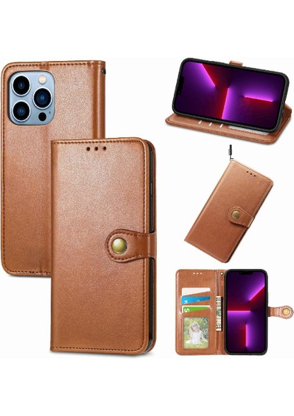 IPhone 13 Için Kılıf Pro Max Cüzdan Fonksiyonu Moda Tasarımı Zarif Flip (Yurt Dışından)