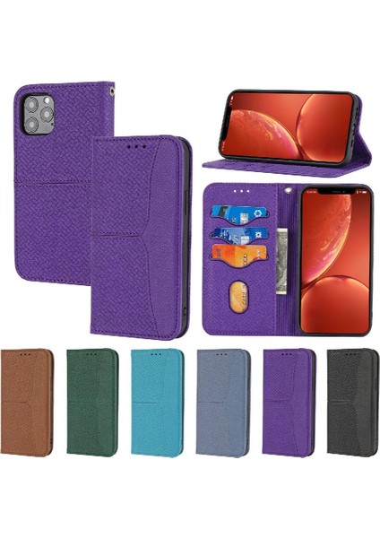 IPhone 12 Için Kılıf Pro Max Flip Folio Kitap El Cüzdan Pu Deri Kapak (Yurt Dışından)