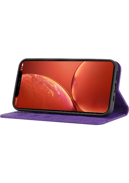 IPhone 12 Için Kılıf Pro Max Flip Folio Kitap El Cüzdan Pu Deri Kapak (Yurt Dışından)