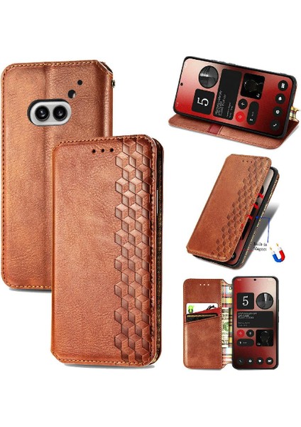 Nothing Telefon 2A Moda Tasarım Kapak Çevirin Cüzdan Fonksiyon Vaka (Yurt Dışından)