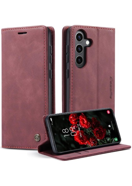 Samsung Galaxy S24 Artı Manyetik Kapatma Darbeye Vintage Için Flip Case (Yurt Dışından)
