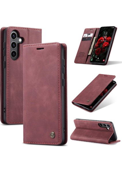 Samsung Galaxy S24 Artı Manyetik Kapatma Darbeye Vintage Için Flip Case (Yurt Dışından)
