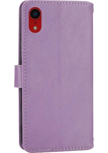 Iphone Xr Kart Tutucu Kickstand Manyetik Kapatma Anti Pu Için Flip Case (Yurt Dışından)