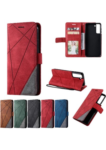 Samsung Galaxy S21 Kart Tutucu Için Kickstand Manyetik Cüzdan Flip Pu (Yurt Dışından)