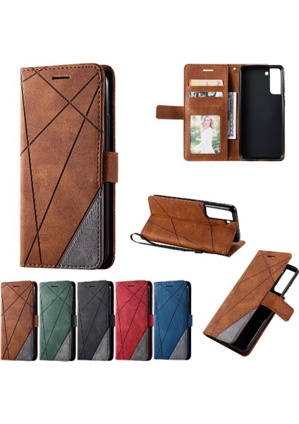 Samsung Galaxy S21 Kart Tutucu Için Kickstand Manyetik Cüzdan Flip Pu (Yurt Dışından)
