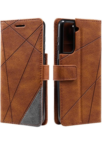 Samsung Galaxy S21 Kart Tutucu Için Kickstand Manyetik Cüzdan Flip Pu (Yurt Dışından) modelleri